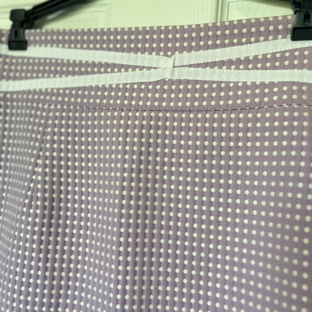ANTONIO MELANI Lavender and White polka dot Pencil Skirt- cute for Easter - Picture 2 of 3